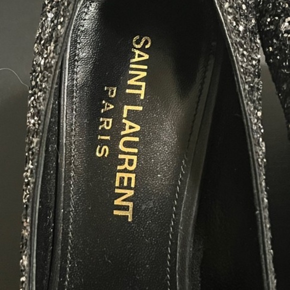 New Authentic SAINT LAURENT Glitter Pump - Picture 10 of 12